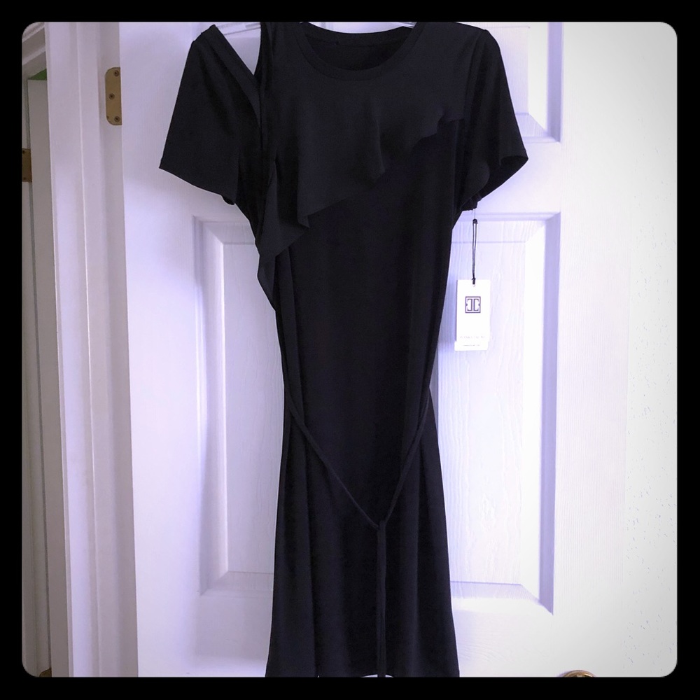 Black slight off the shoulder dress